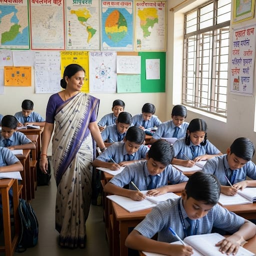 Class 1 Formative Assessment Record Book Teacher observing Class 1 students during formative assessment