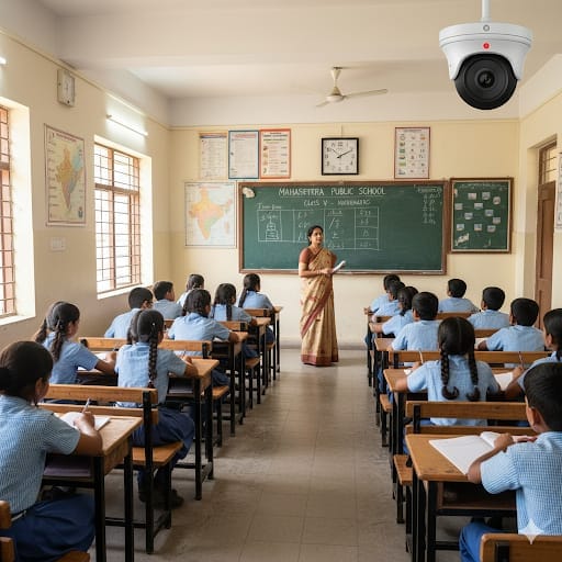 CCTV Surveillance in Schools: CCTV in classroom monitoring students and teachers