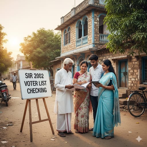 SIR 2002 मतदार यादी तपासणी BLO Responsibilities Image