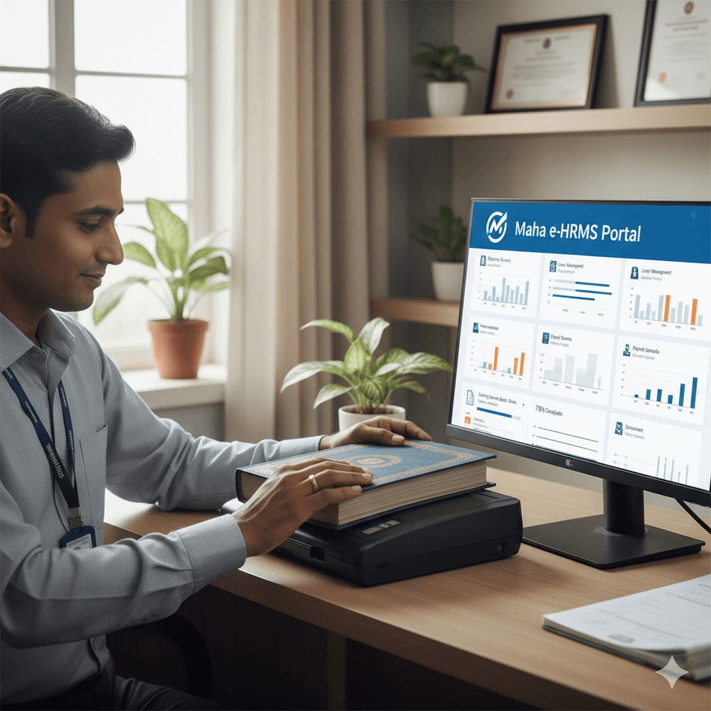 Digital Service Record for Employees Maha e HRMS Digitization 2025 Maharashtra Government