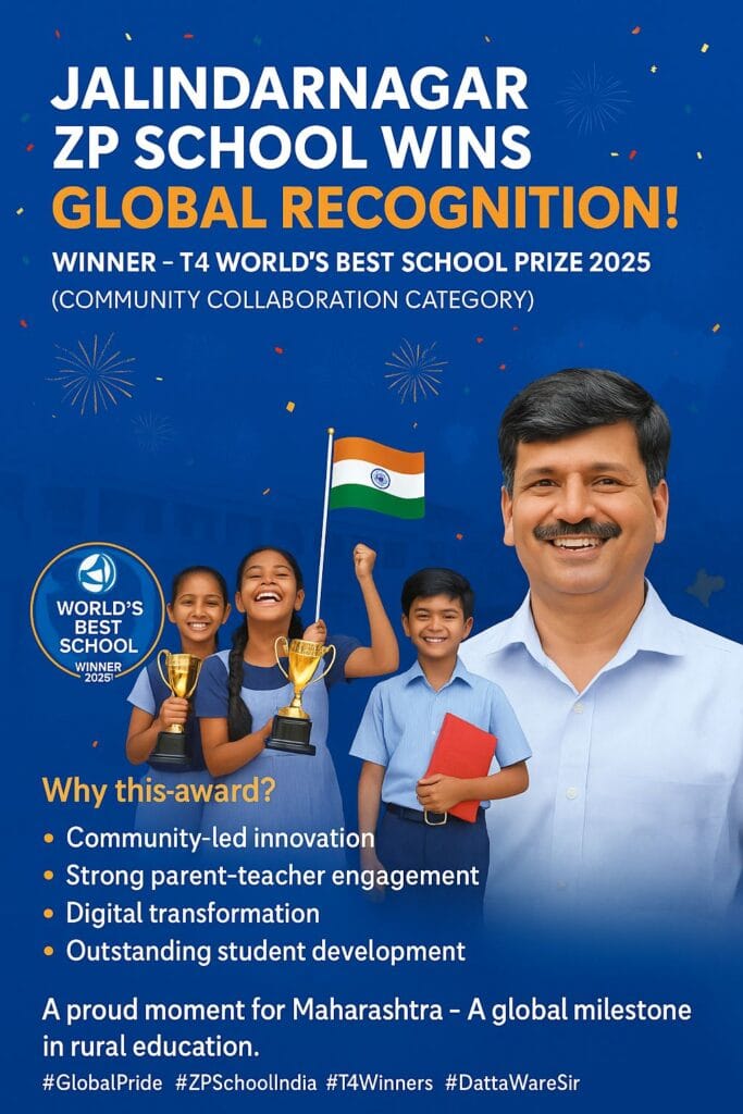 T4 Worlds Best School Prize 2025 – Jalinadarnagar ZP School Celebration