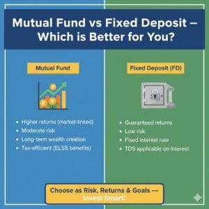 Mutual Fund vs FD investment choice in Marathi
