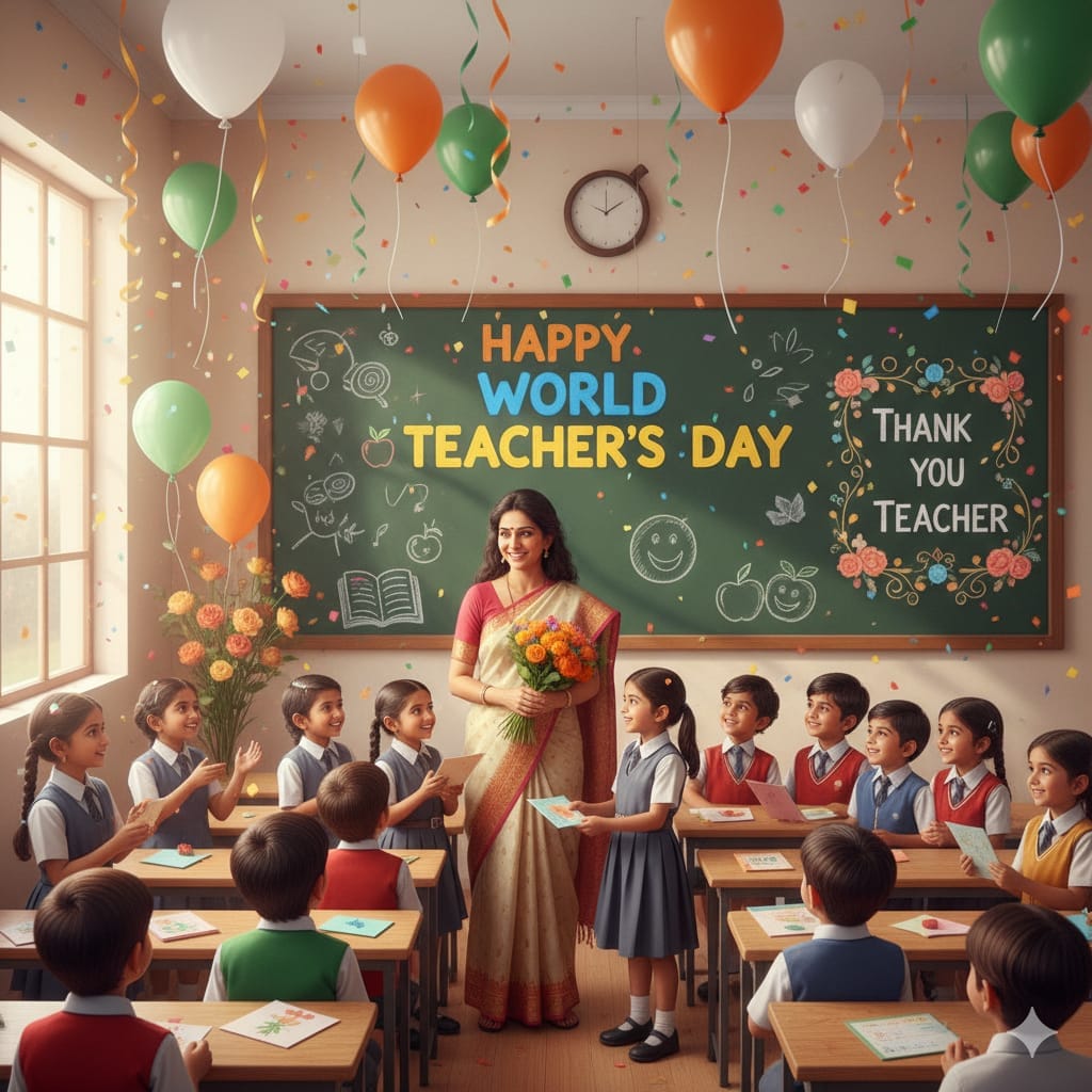 World Teachers’ Day 2025 celebration in classroom