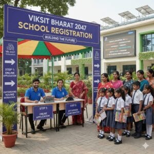 viksit bharat 2047 school registration process in Marathi