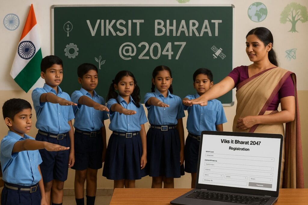 viksit bharat 2047 school registration process in Marathi