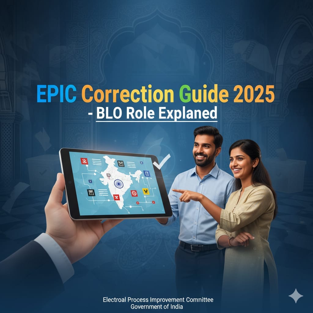 EPIC Correction Guide 2025, Voter ID Update Process, BLO Role
