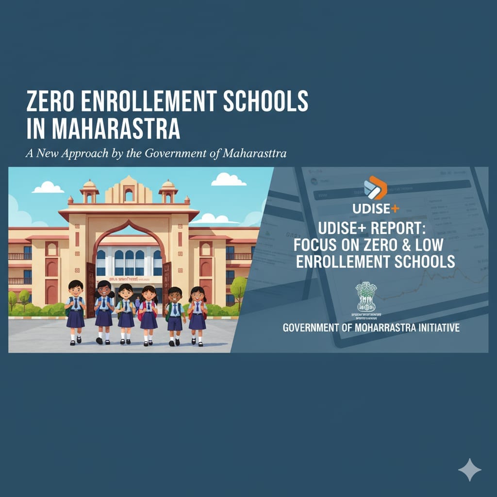 zero and low enrollment schools Maharashtra