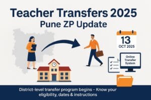 Pune Teacher Transfer 2025 :पुणे शिक्षक बदल्या 2025 माहिती व महत्वाच्या तारखा