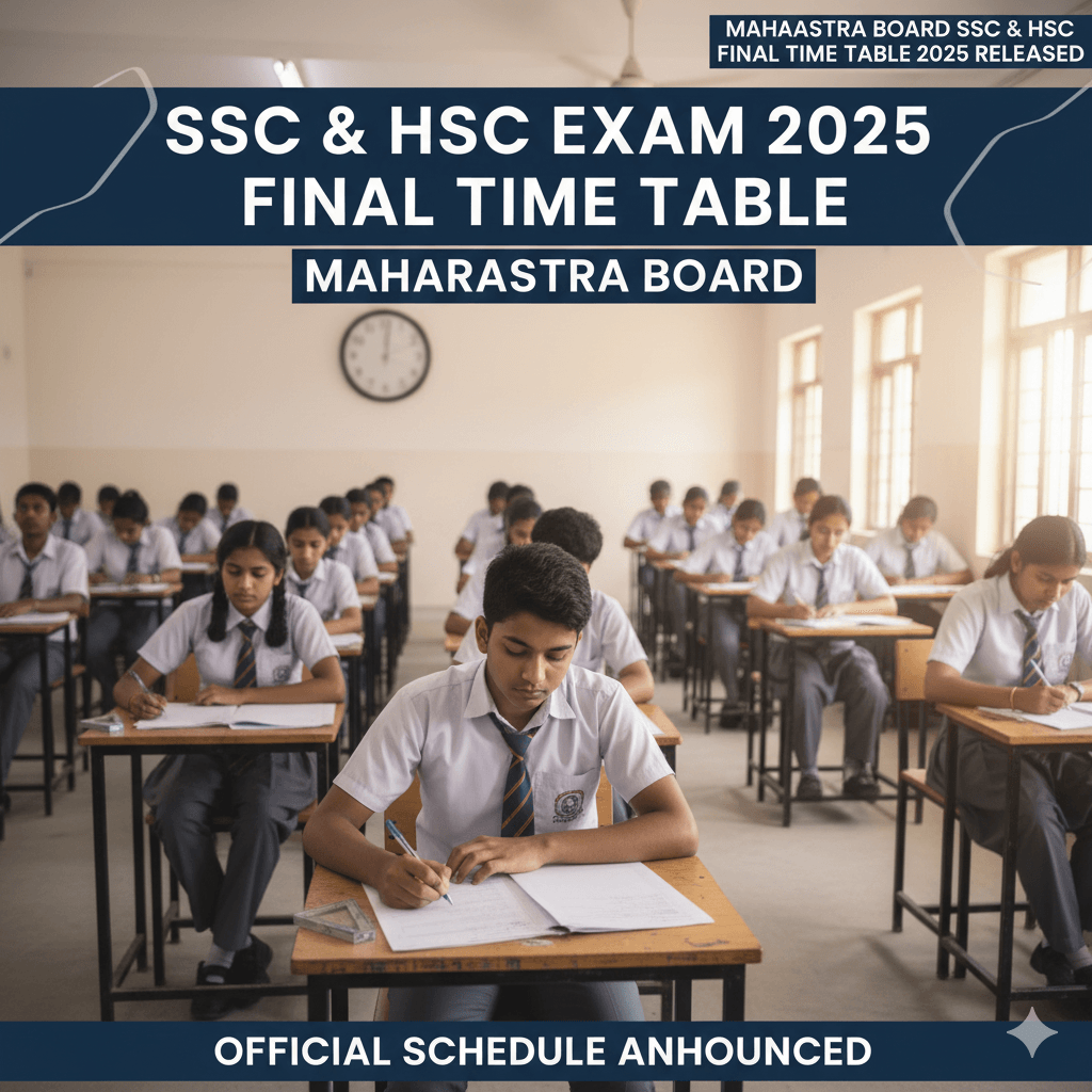 SSC & HSC Exam 2025 Final Time Table Maharashtra Board
