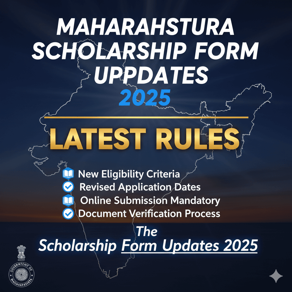 Scholarship Form Updates 2025 Maharashtra latest rules
