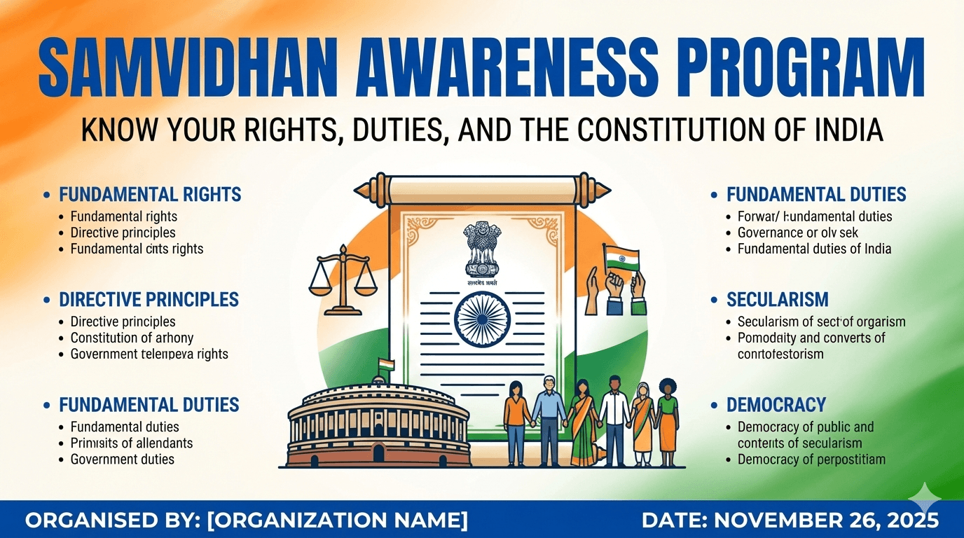 Ghar Ghar Samvidhan 2025-26-Samvidhan Awareness Program Poster