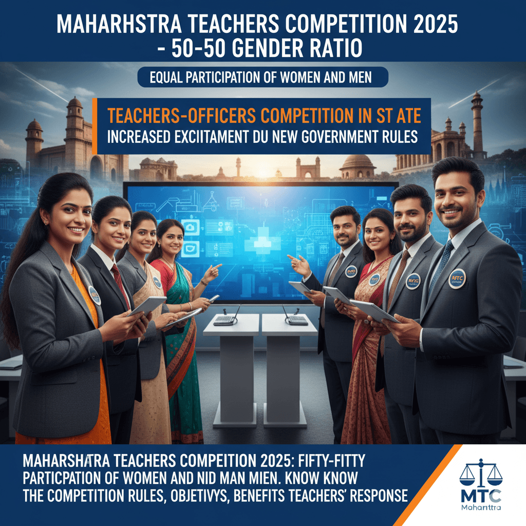 Teachers Competition 2025 Maharashtra, Shikshak Adhikari Spardha 50-50 Gender Ratio