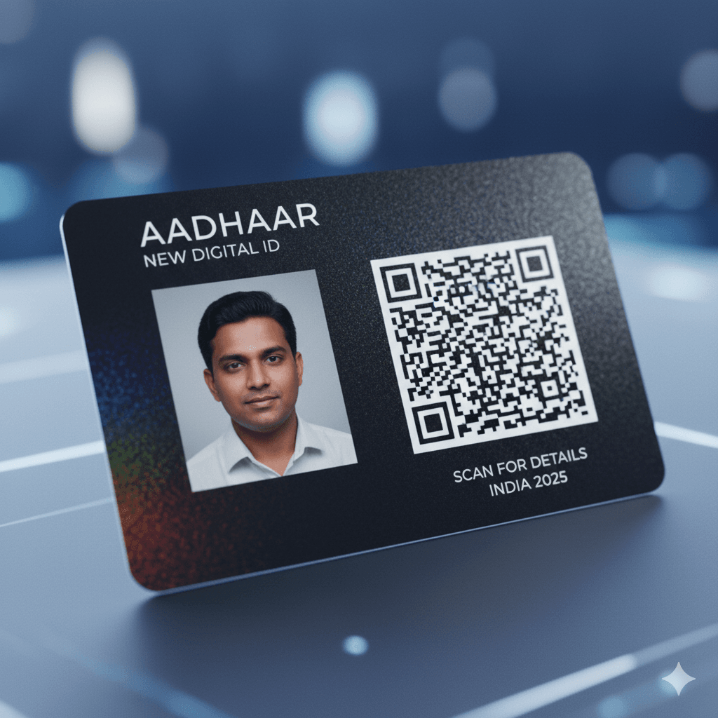 Aadhaar Photo and QR Code Update new aadhaar 2025 design image