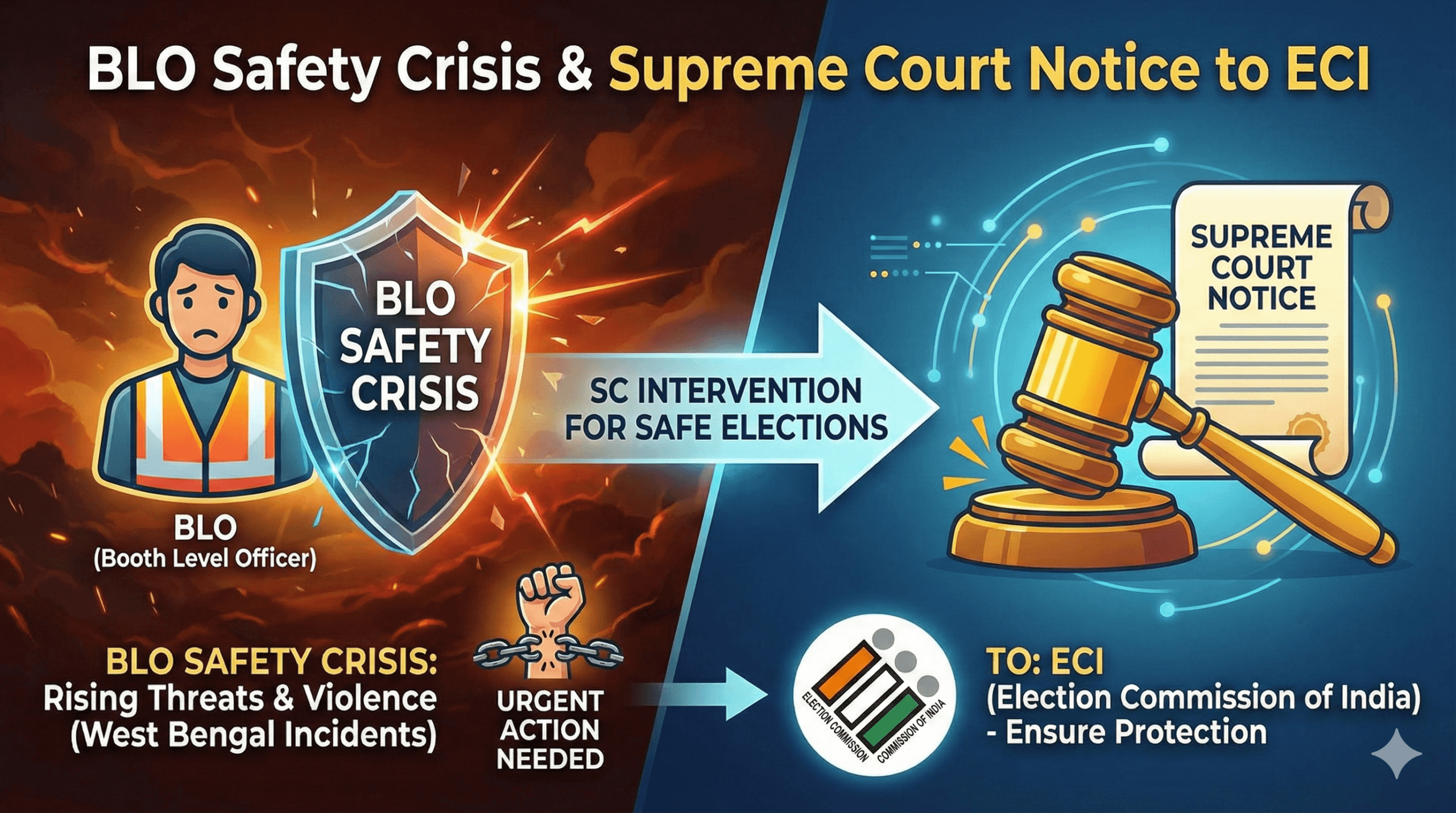 Supreme Court Notice to ECI on BLO Safety in West Bengal