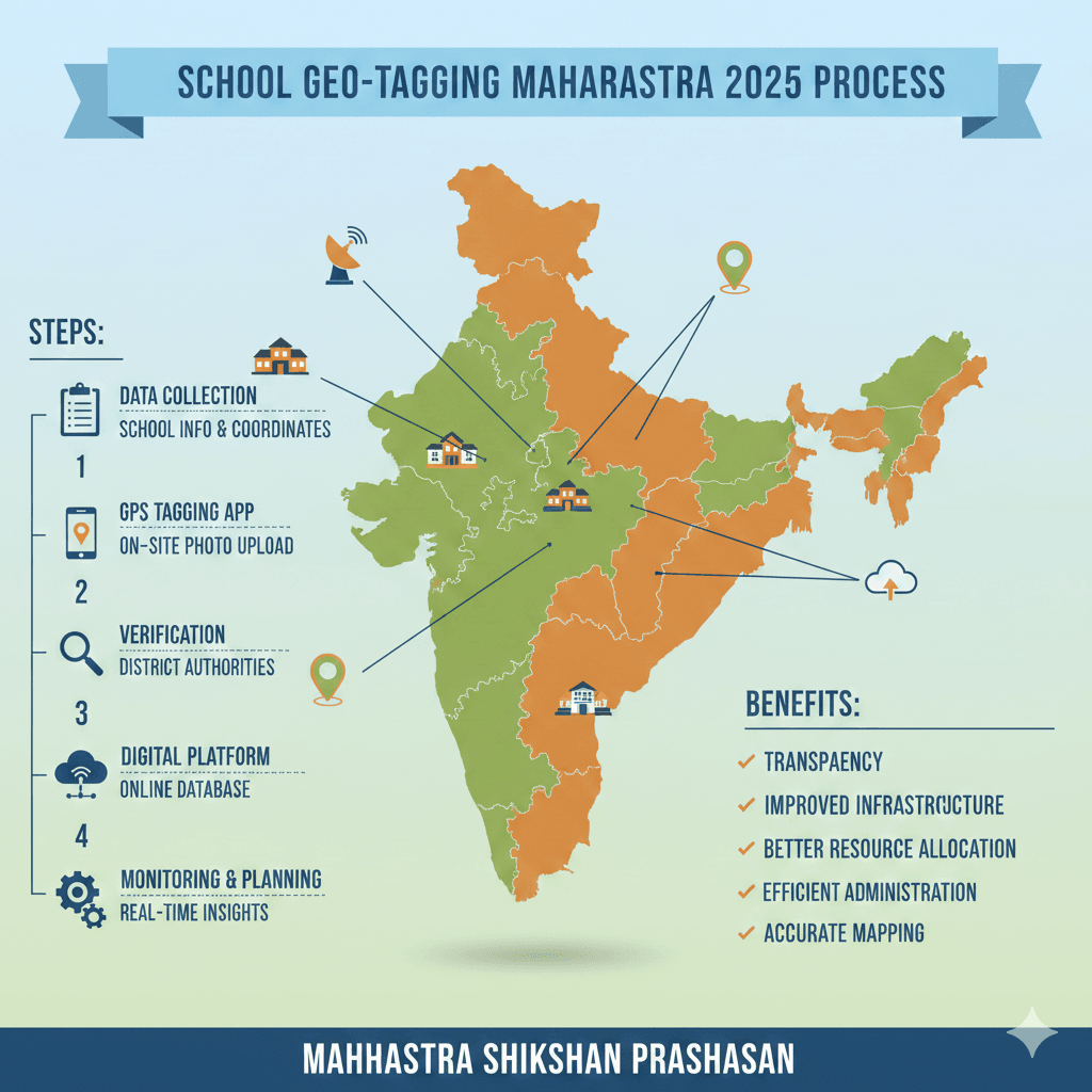 School Geo Tagging Maharashtra 2025 step by step process
