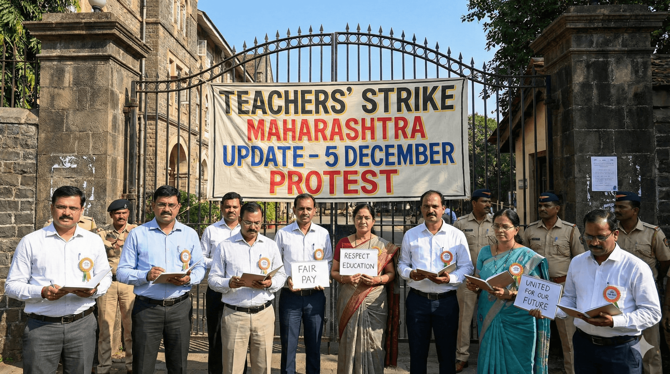 teachers’ strike Maharashtra update 2025 protest image