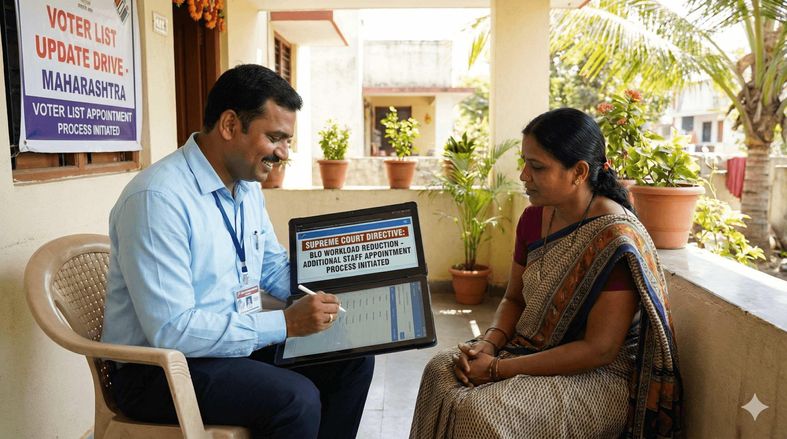 BLO Workload Reduction साठी अतिरिक्त कर्मचारी नियुक्ती करताना फील्ड व्हेरिफिकेशन