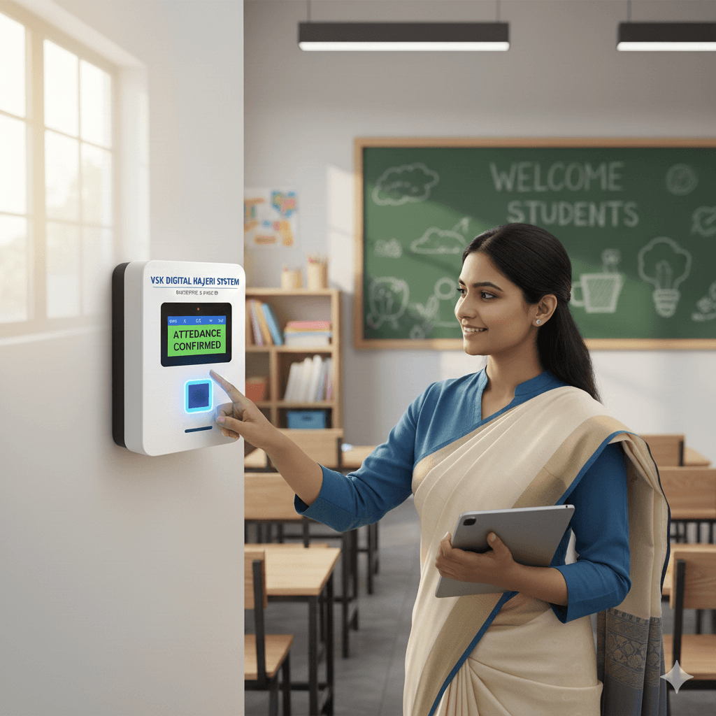 Teacher Attendance VSK System Biometric Digital Hajeri