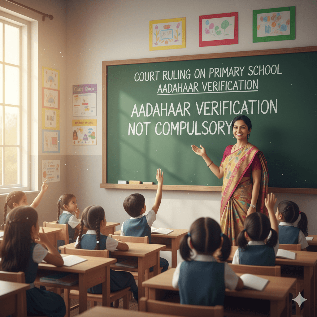 Primary School Aadhaar Verification not compulsory
